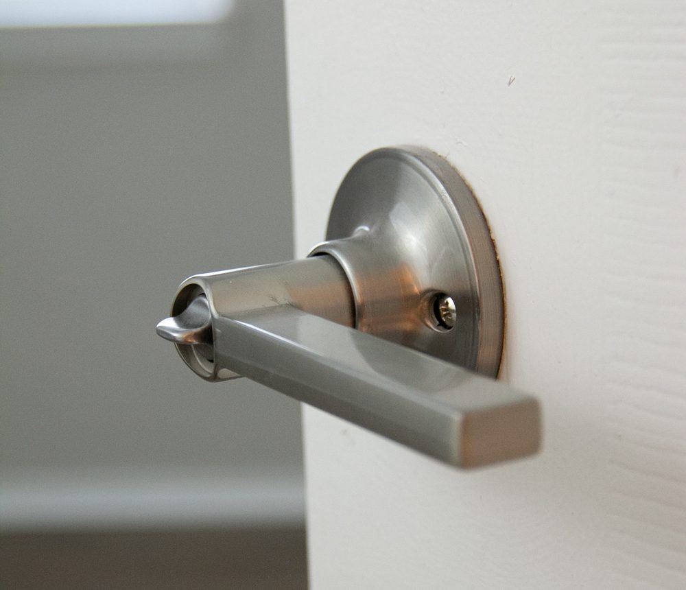 Door knob in renovated apartment